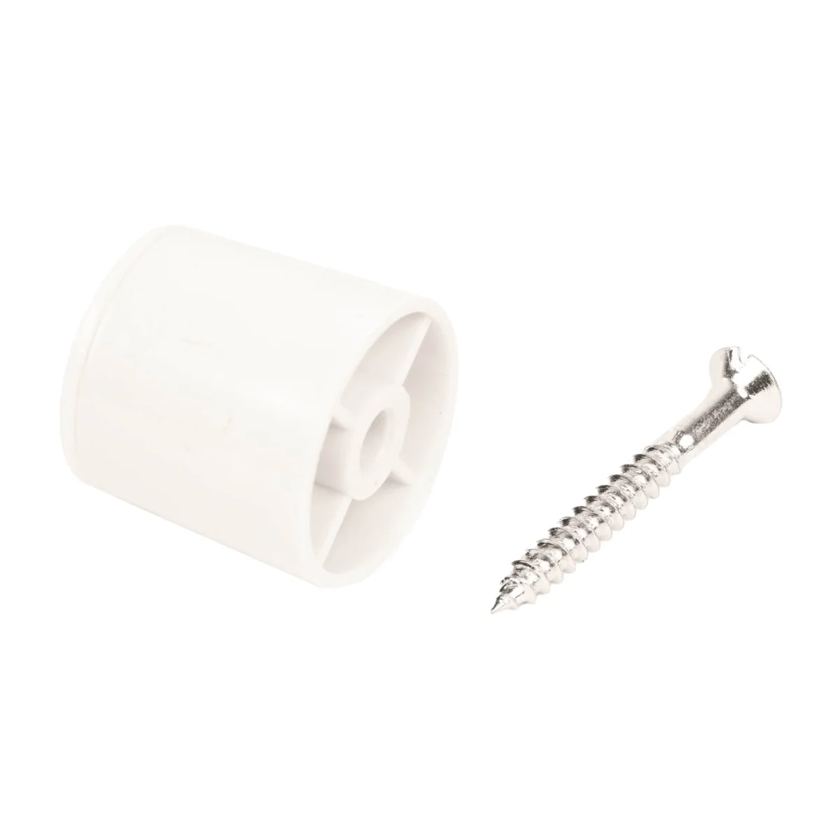 Concealed Door Stop - White - 2 Pack