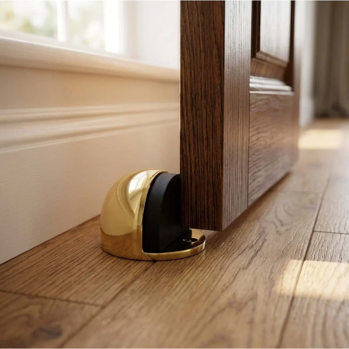 Betley Butterfly Oval Floor Mounted Door Stop - Brass, Pack of 10 - Gold / 180.0g – image 2