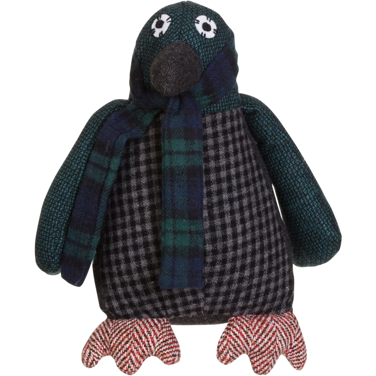 Bute Large Green Check Penguin Door Stop - Green – image 2