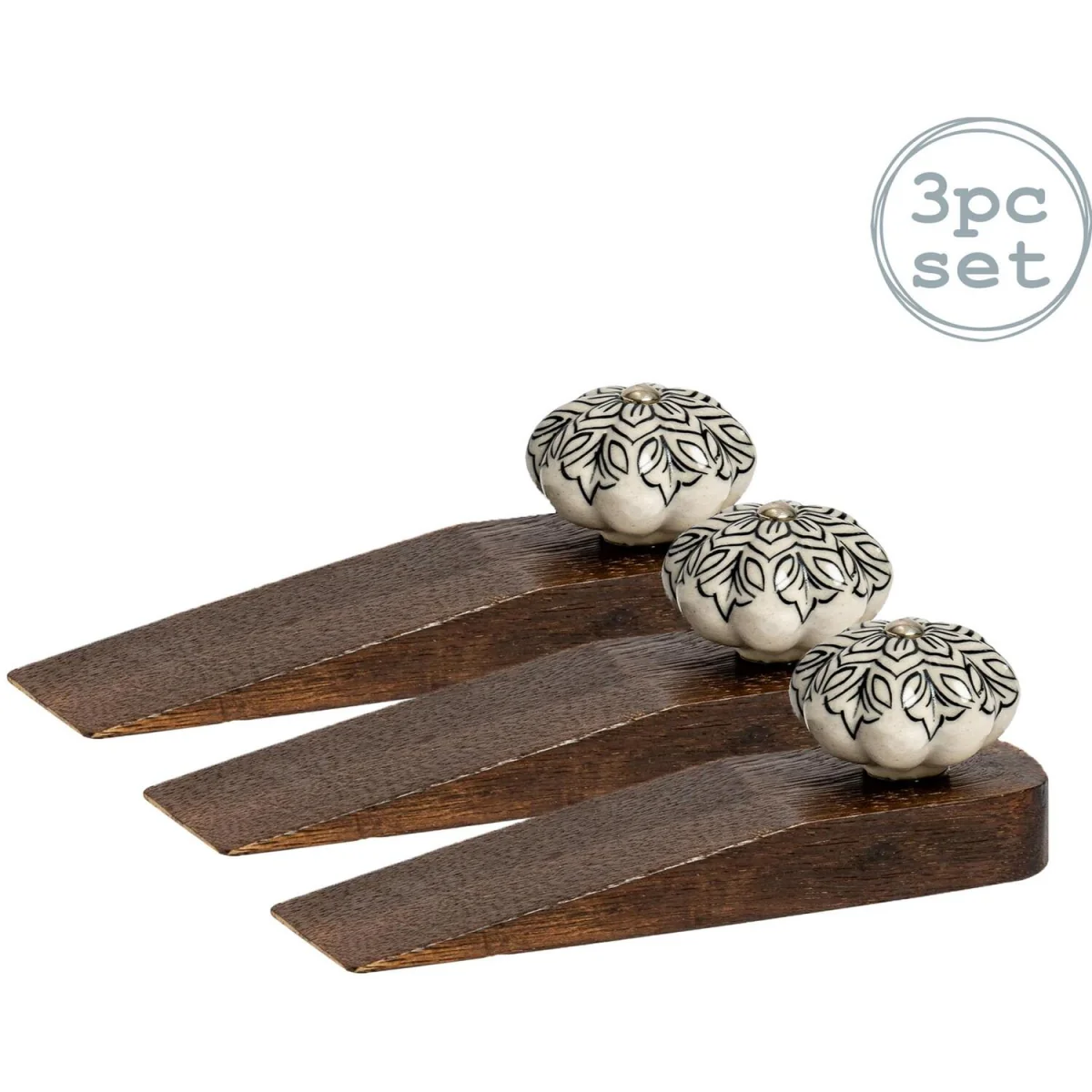Wooden Door Stops - Pack of 3 - Black – image 3