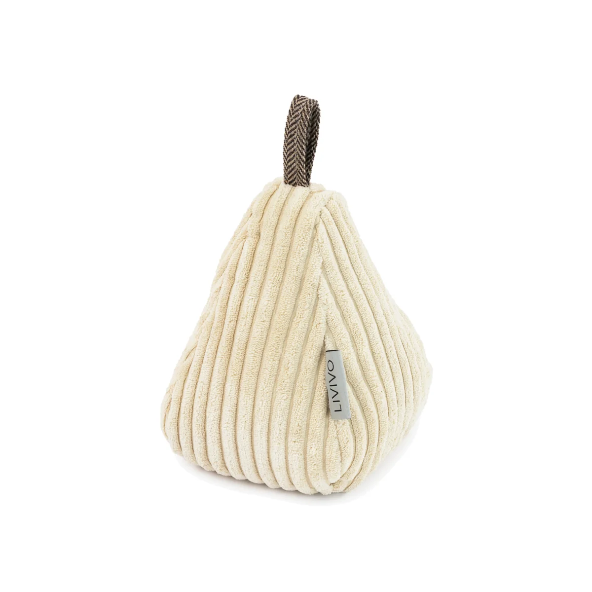 Weighted Pear Door Stopper - White