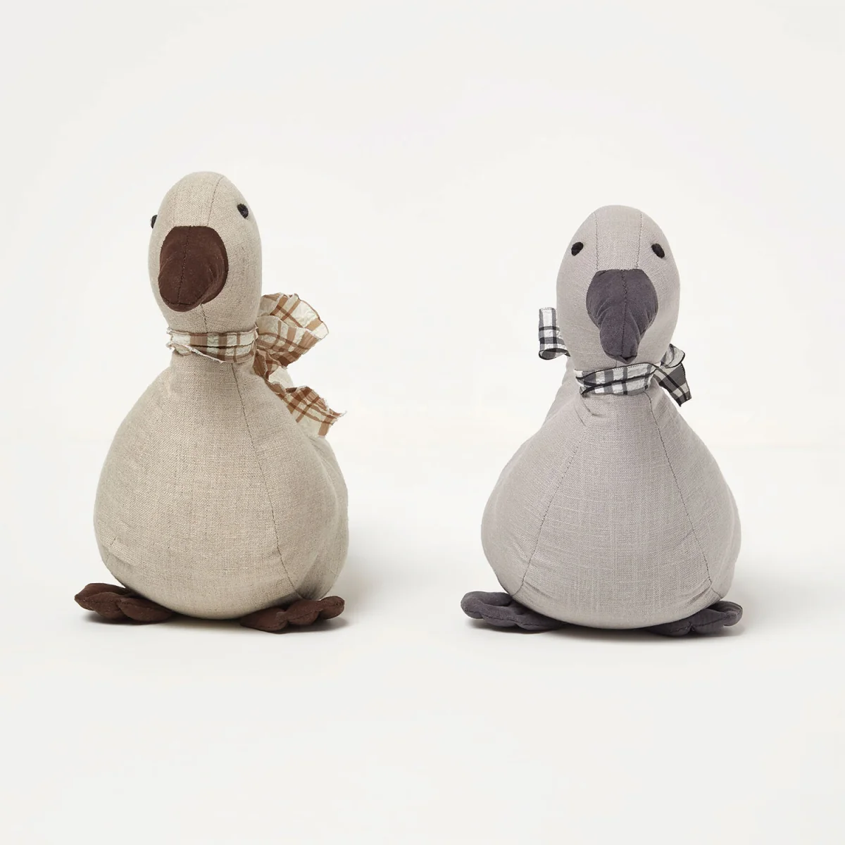 Weighted Duck Fabric Doorstop Pair - Grey – image 2