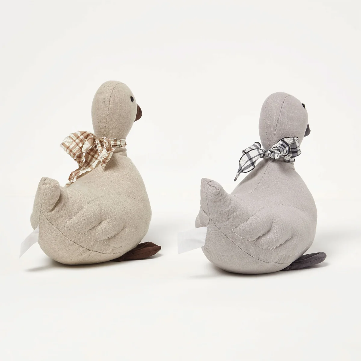 Weighted Duck Fabric Doorstop Pair - Grey – image 3