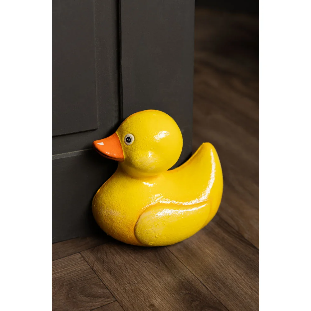 Yellow Duck Cast Iron Doorstop – image 2