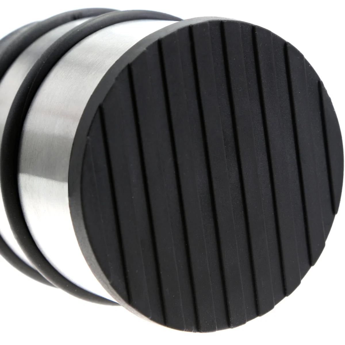 Chrome Door Stopper with Handle - Black, Silver – image 2