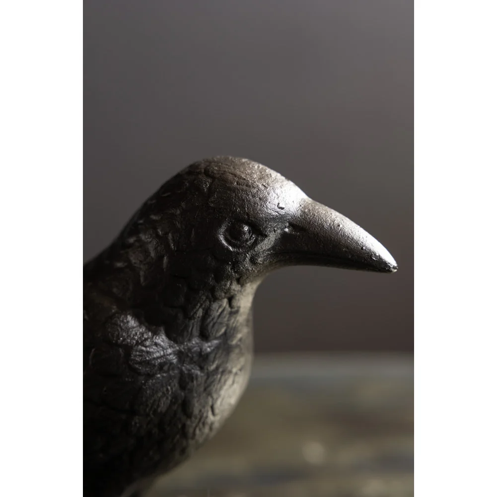Black Raven Cast Iron Doorstop – image 2
