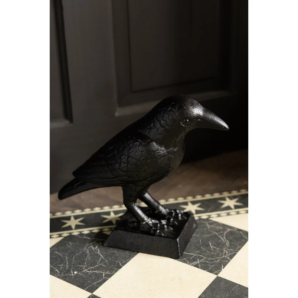 Black Raven Cast Iron Doorstop – image 3