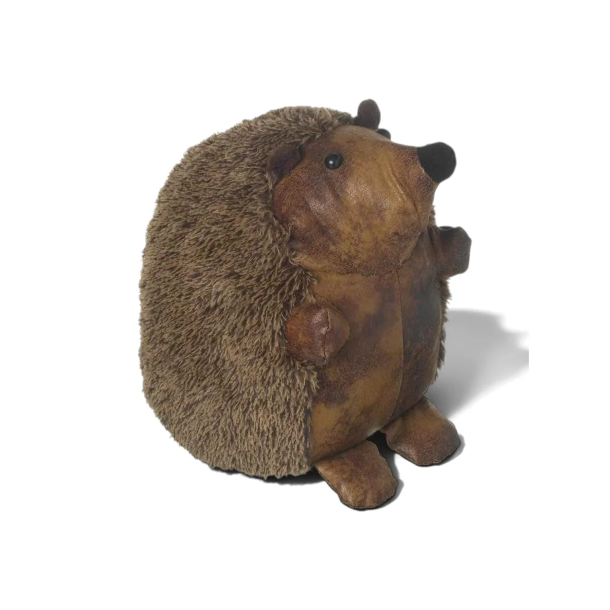 Brown Fabric Hedgehog Doorstop - Brown
