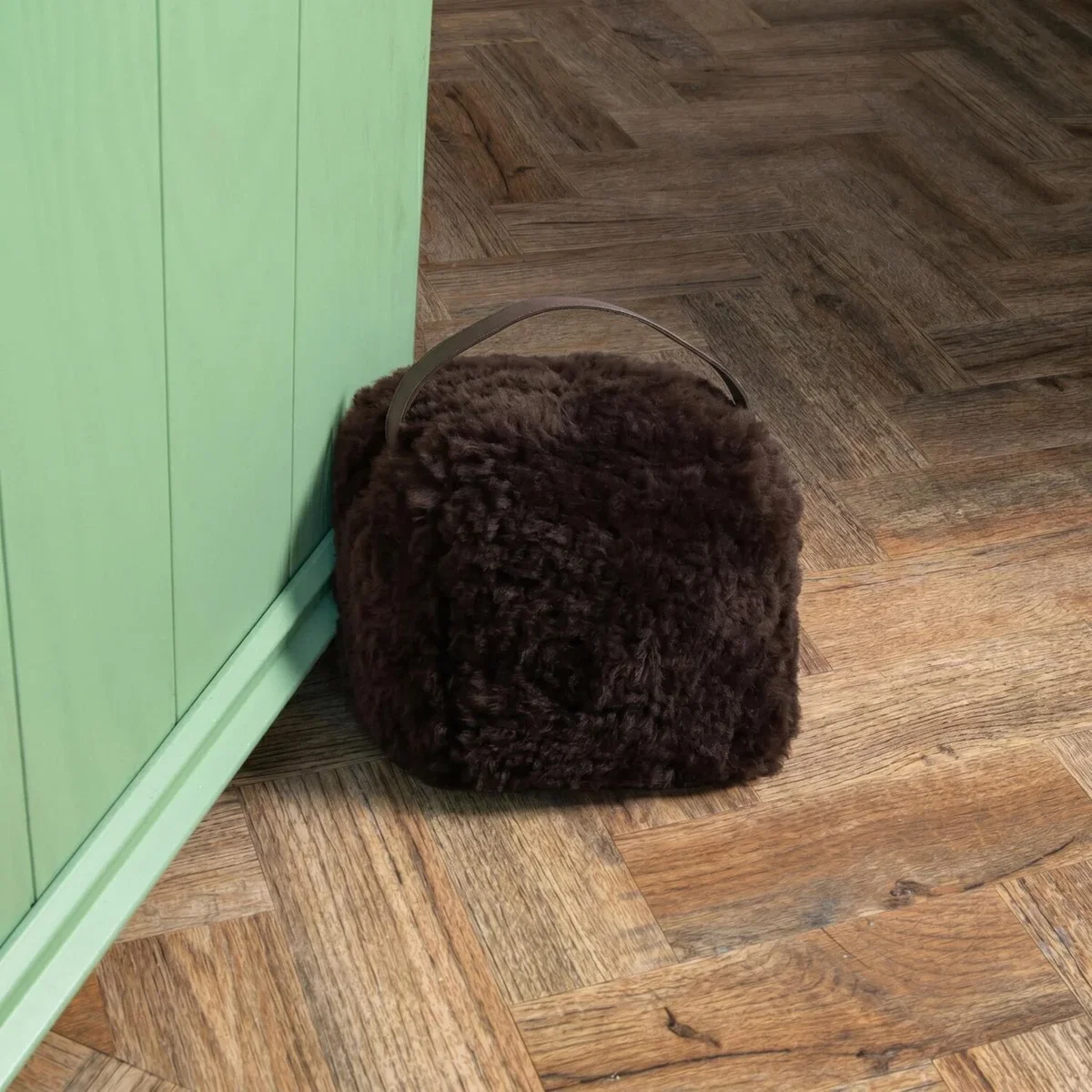 Sheepskin Doorstop - Chocolate Brown – image 2