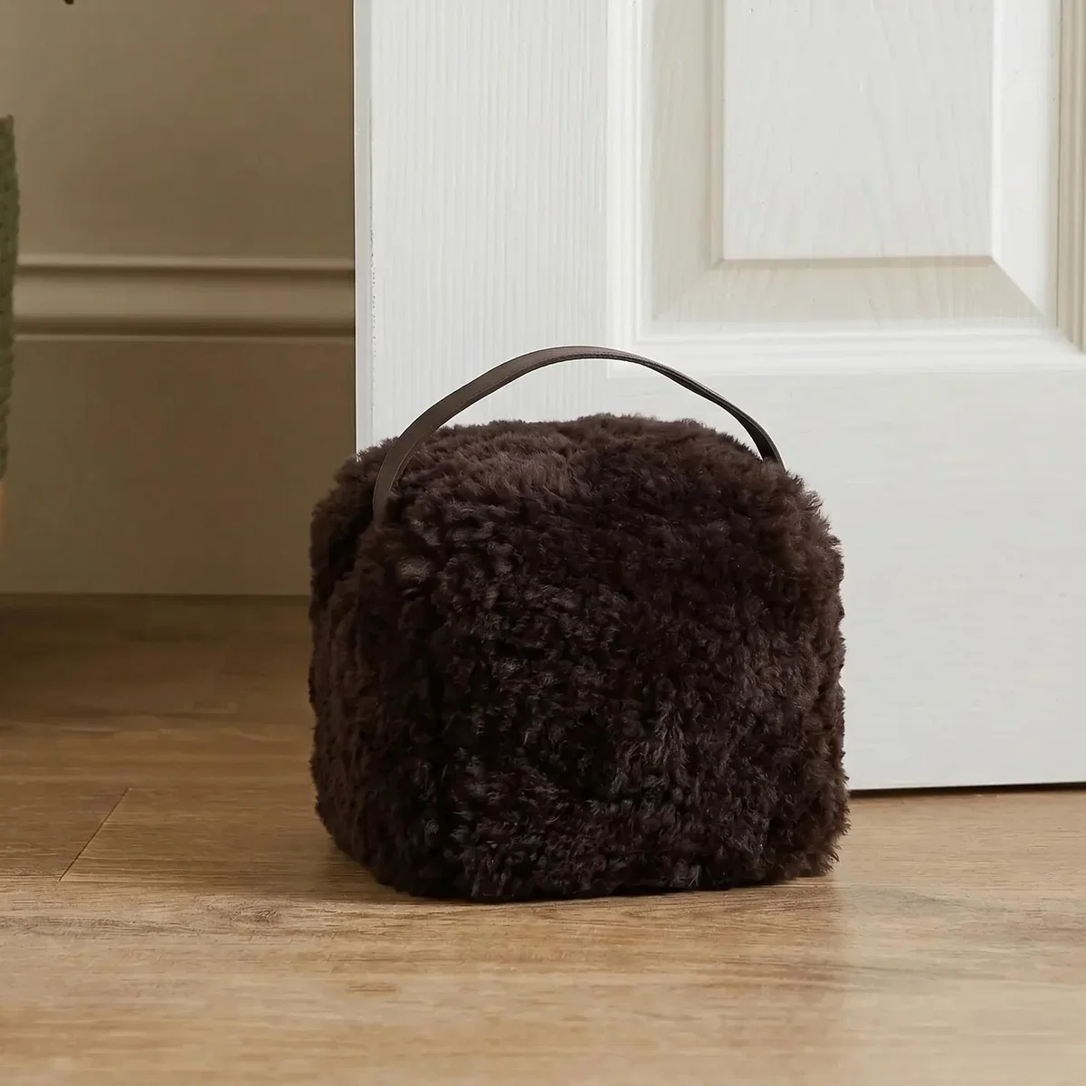 Sheepskin Doorstop - Chocolate Brown – image 1