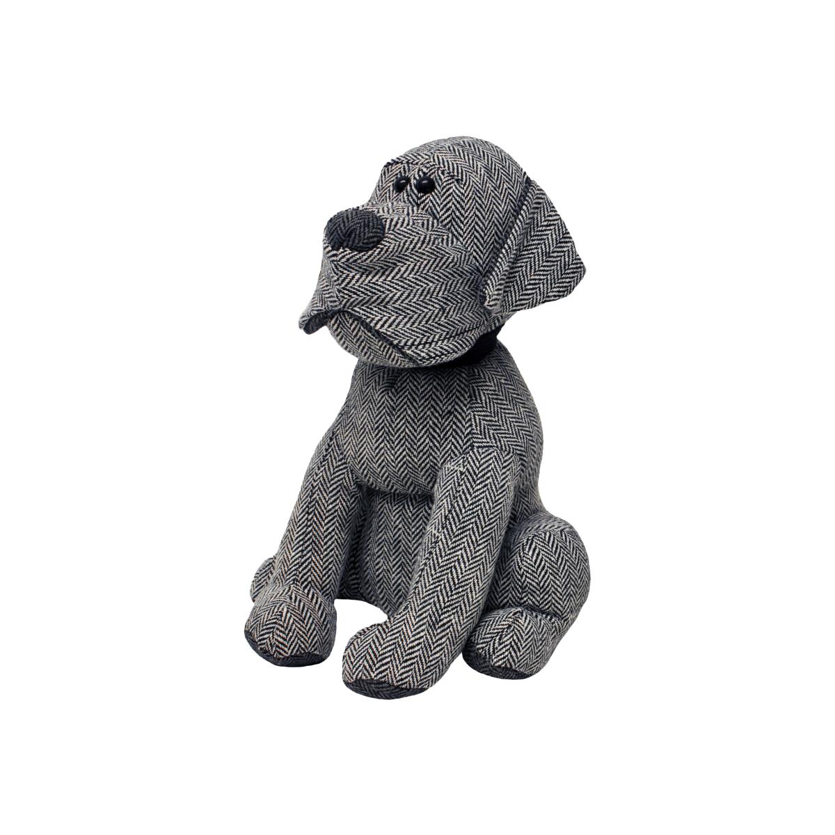 Herringbone Dog Door Stop - Grey – image 1