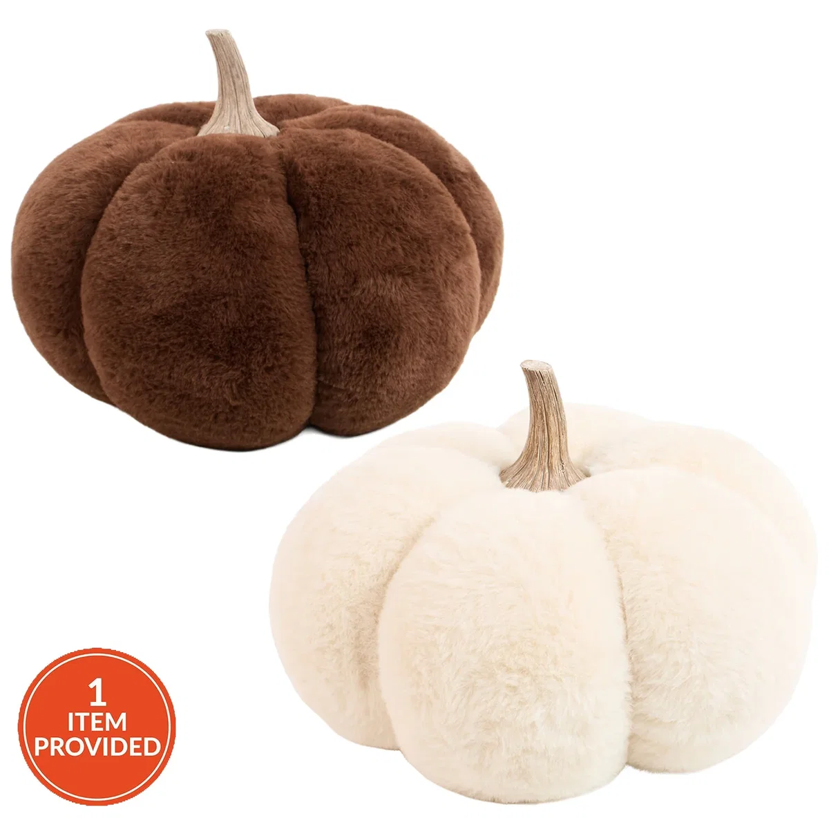 Pumpkin Faux Fur Doorstop – image 2