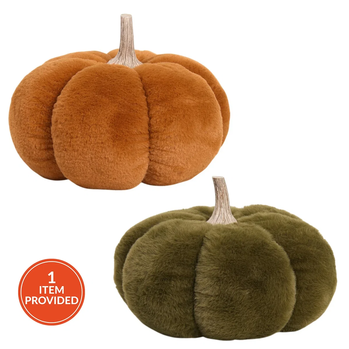 Pumpkin Faux Fur Doorstop – image 3