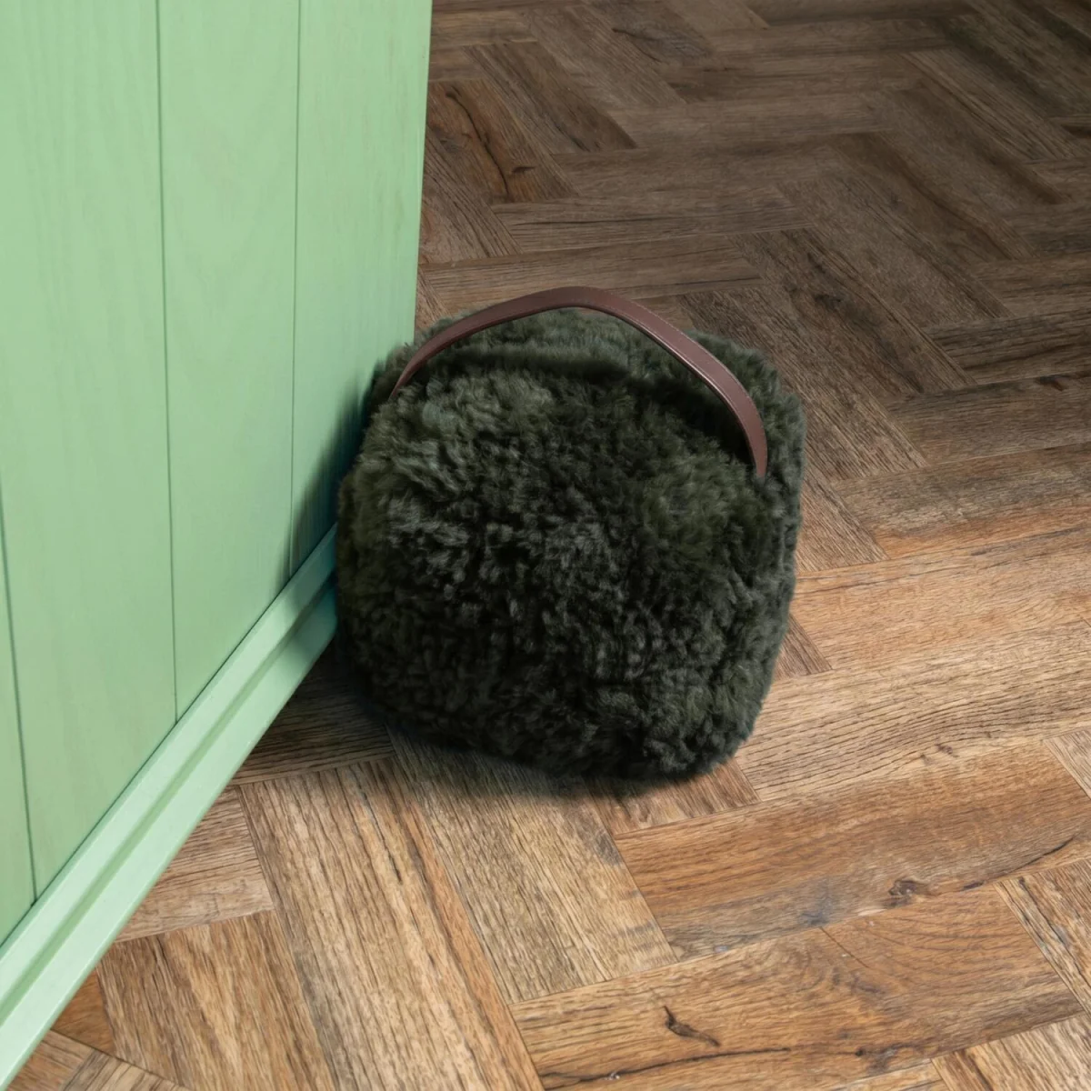 Sheepskin Doorstop - Forest Green – image 2