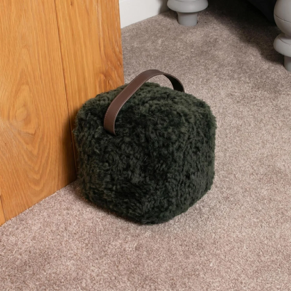 Sheepskin Doorstop - Forest Green – image 3