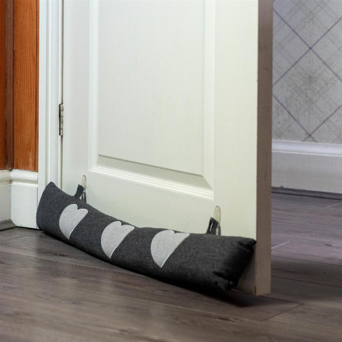 78.5cm Herringbone Draught Excluders Pack of 2 - Grey – image 2