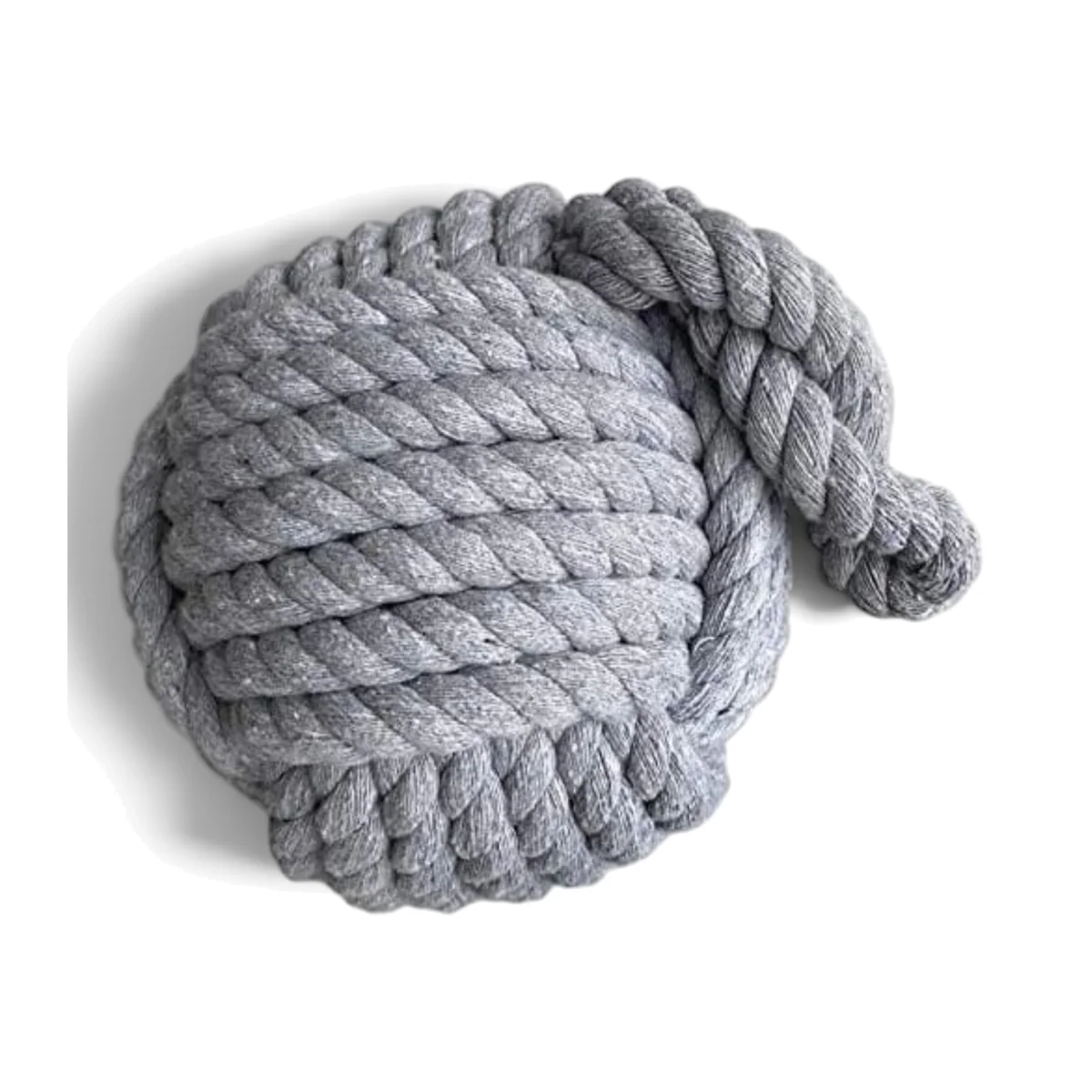 Rope Ball Weighted Door Stop - Grey