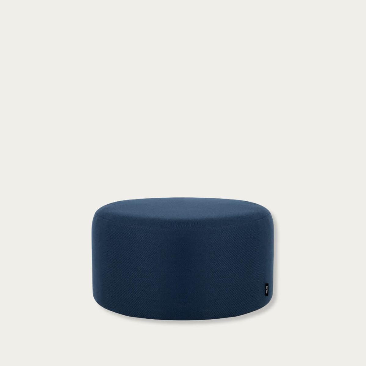 Evening Blue Short Folk Pouf