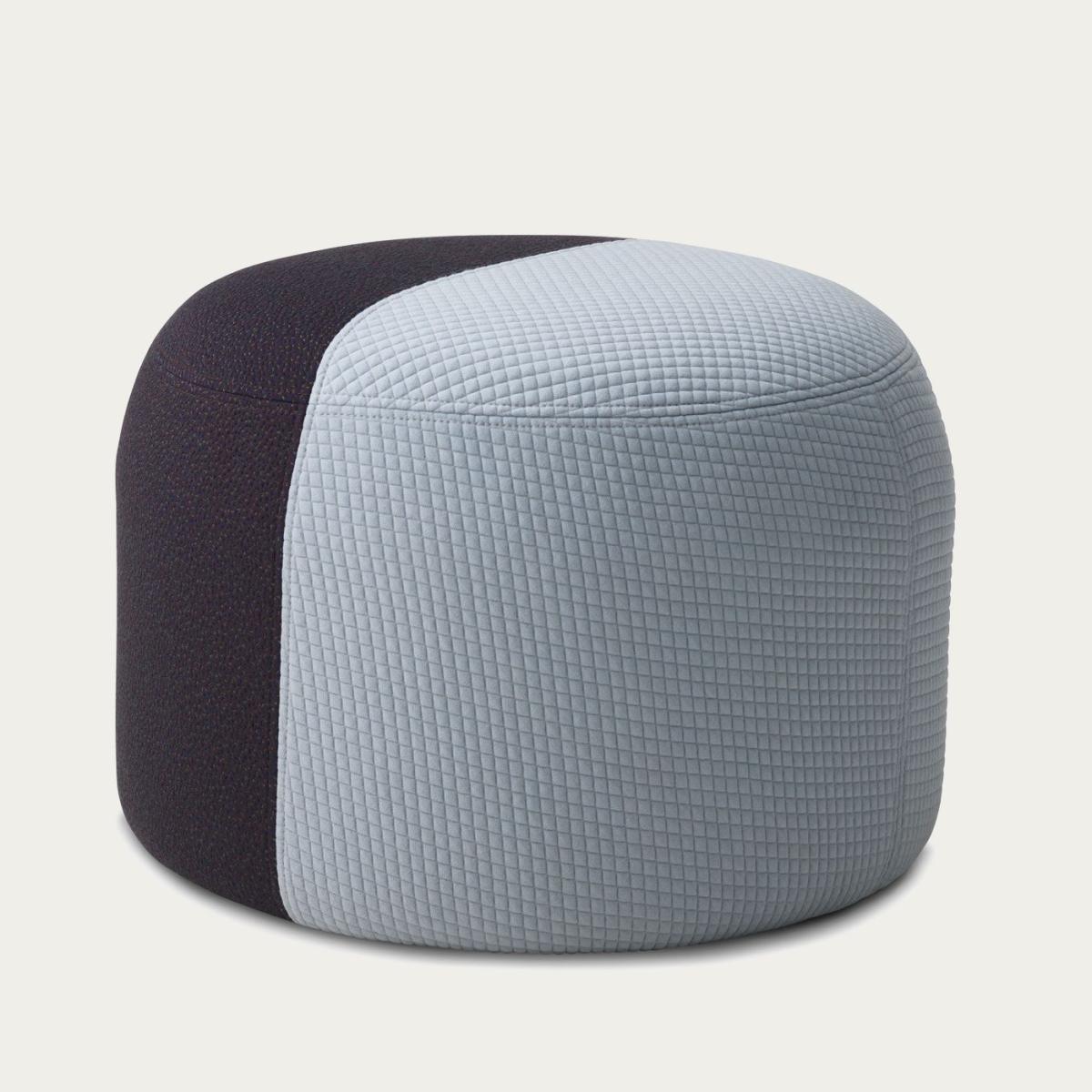 Light Blue/Eggplant Dainty Pouf