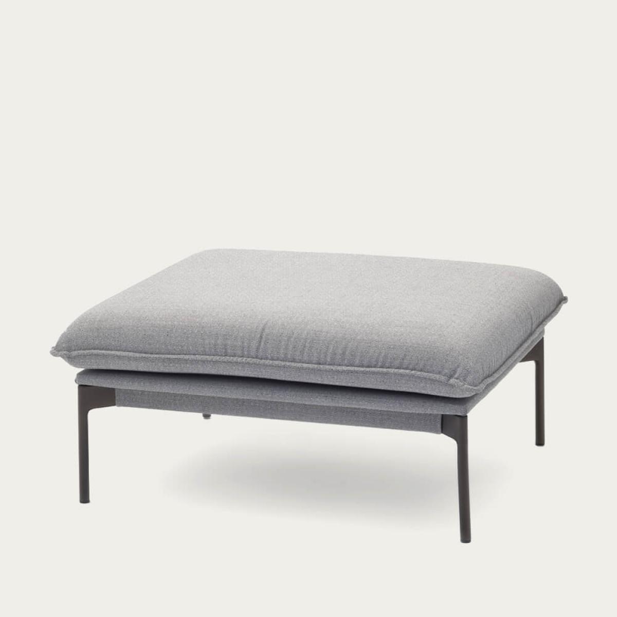 Grey Palm Springs Pouf