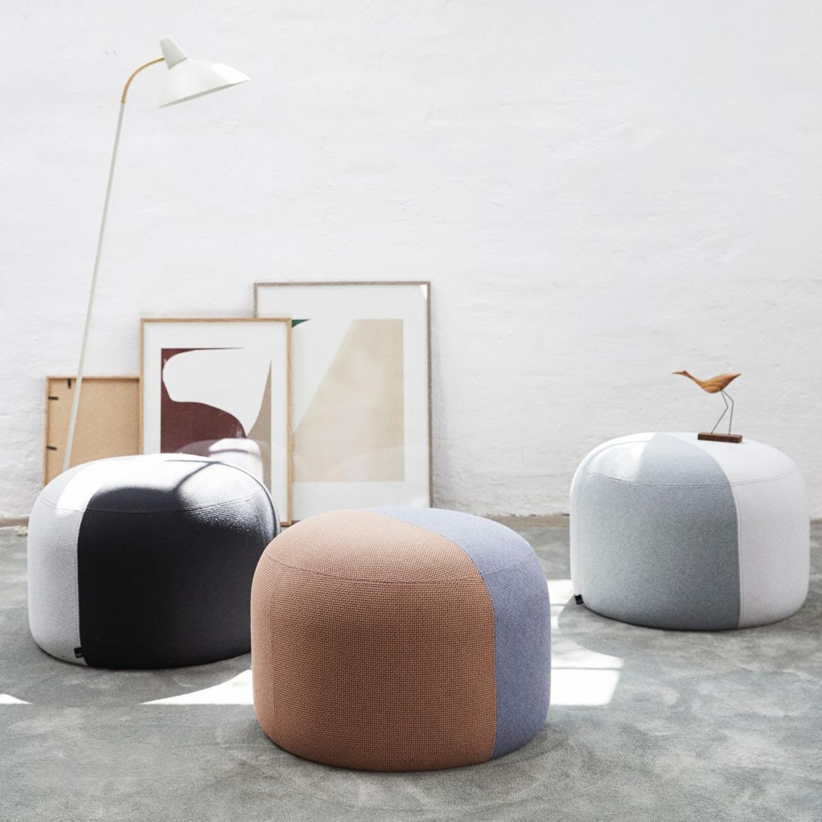 Minty Grey/Cloudy White Dainty Pouf – image 2