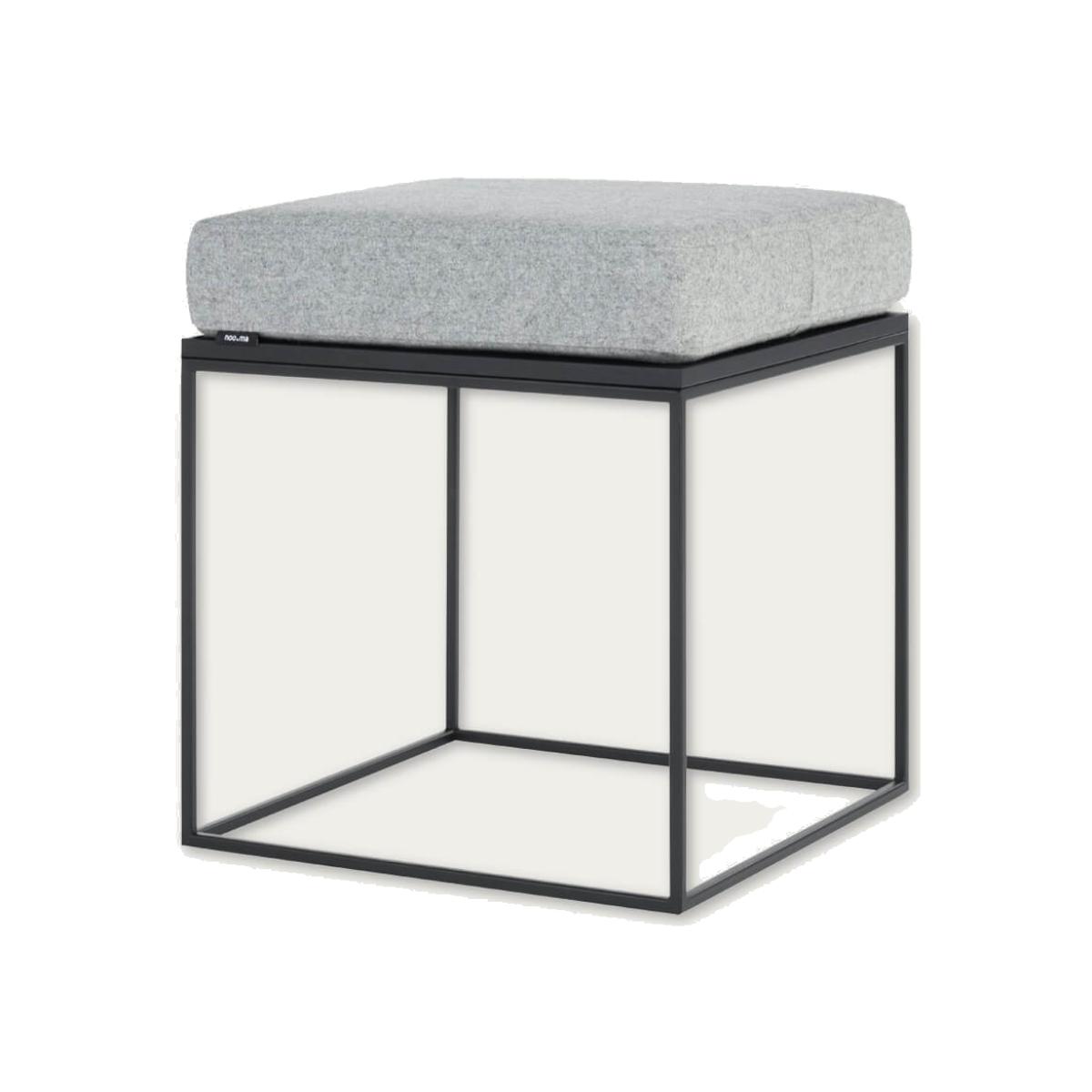 Universal Grey Wool/Black Oak Feo Pouf