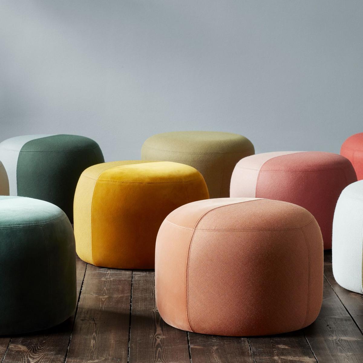 Dark Ochre/Amber Velvet Dainty Pouf – image 2