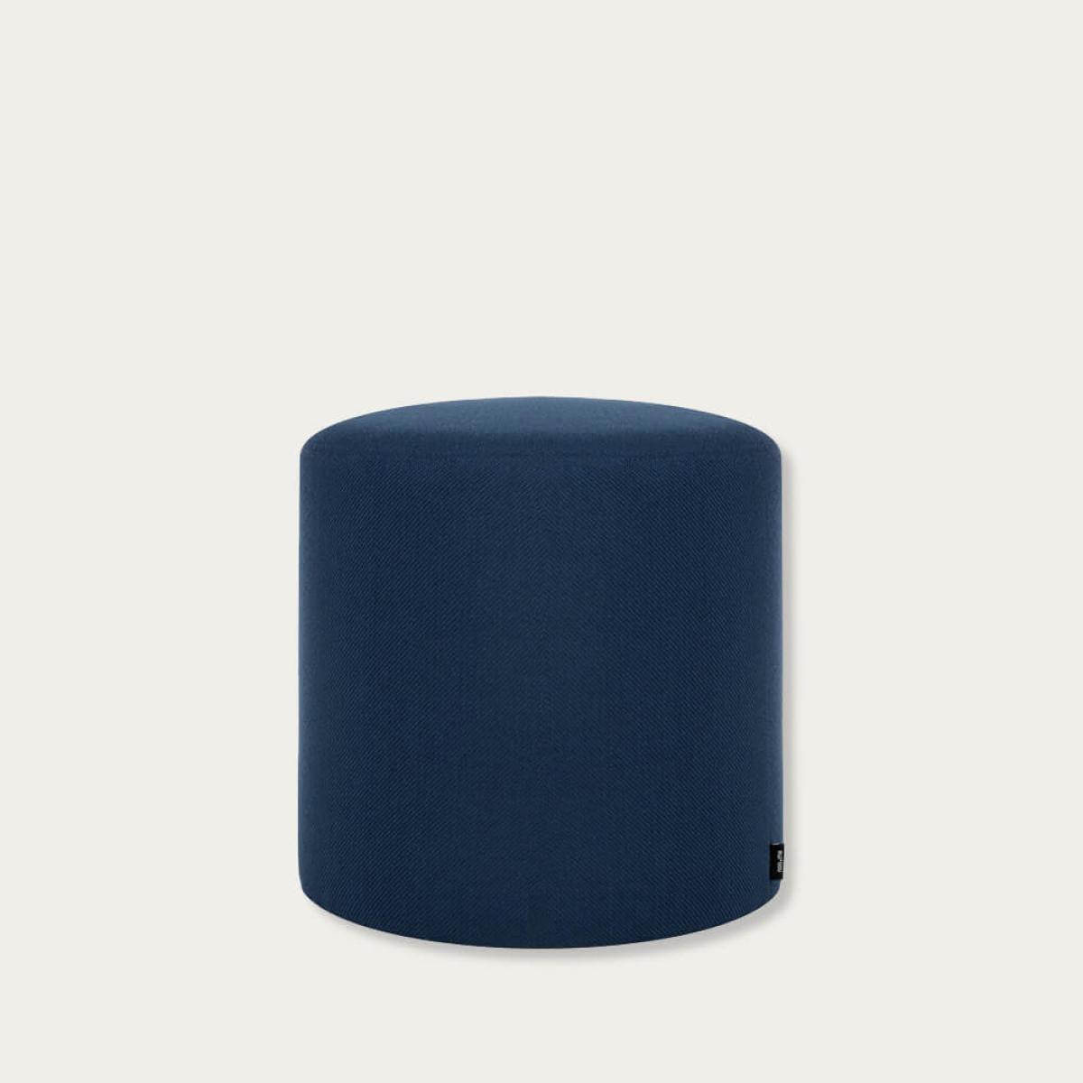 Evening Blue Tall Folk Pouf