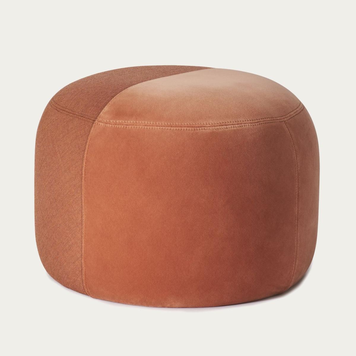 Burnt Orange/Rusty Rose Dainty Pouf – image 1