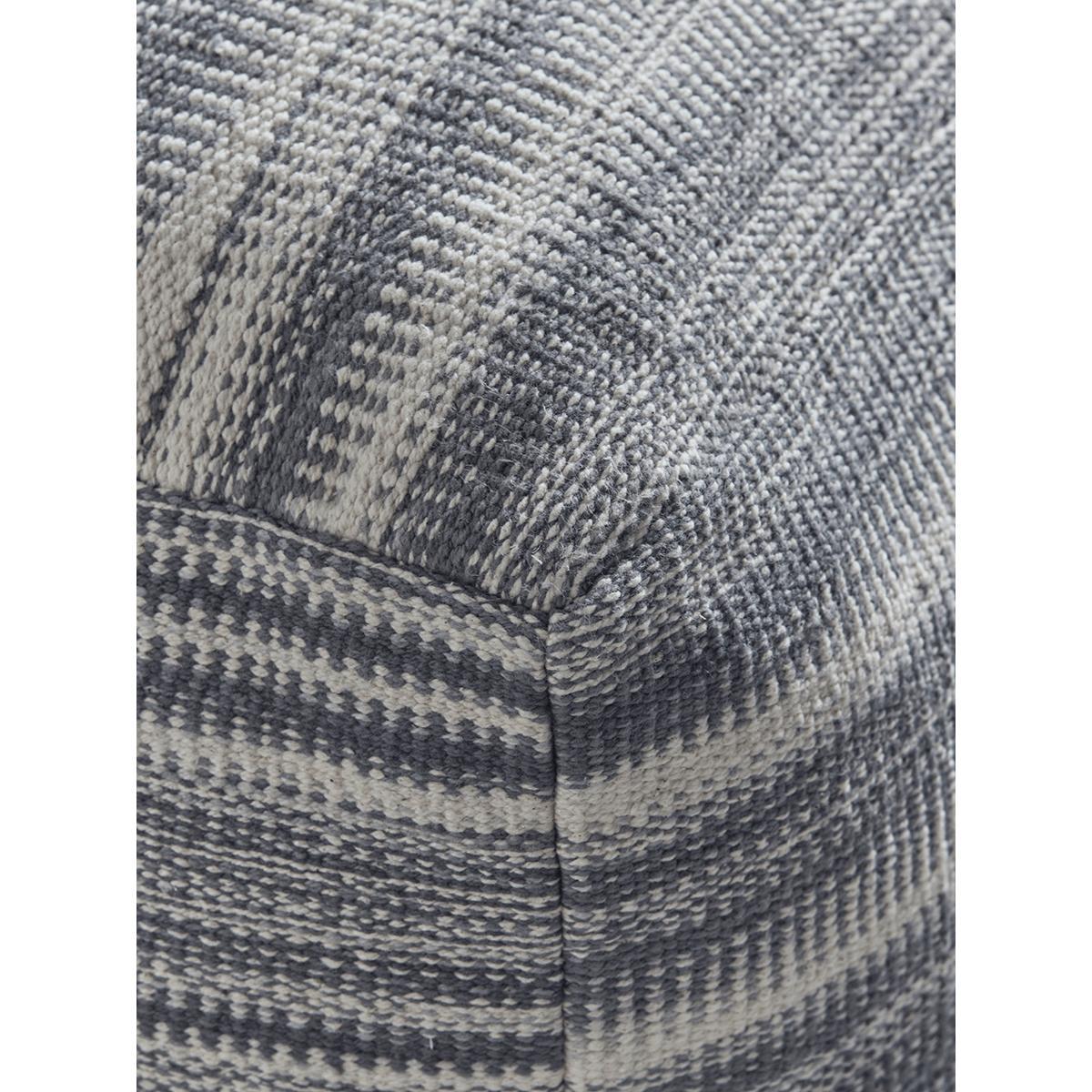 Blue & Cream Ombre Pouffe – image 3
