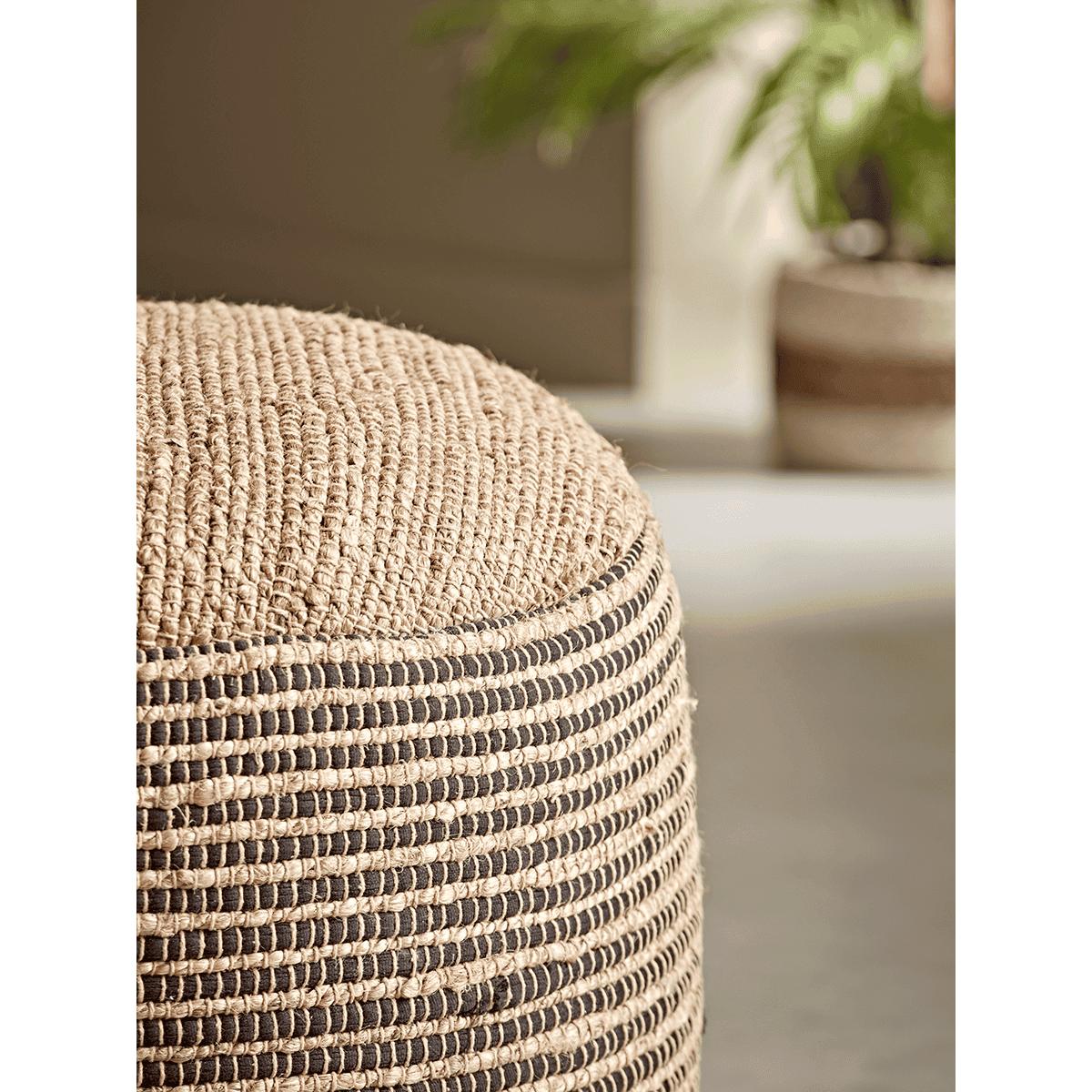 Round Jute Pouffe – image 2