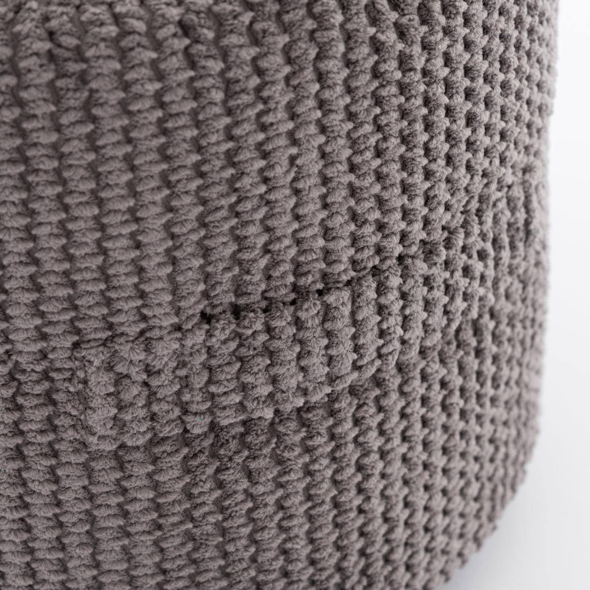 Kid's Jenson Charcoal Waffle Pouffe Charcoal/White – image 4