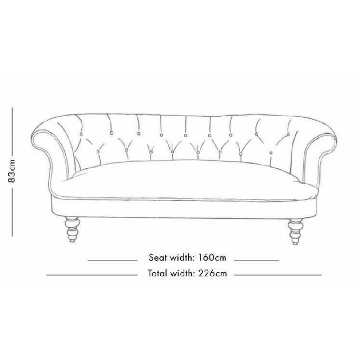 Diana 3 Seater - Blue Savoy Stain Guarded Velvet – image 5