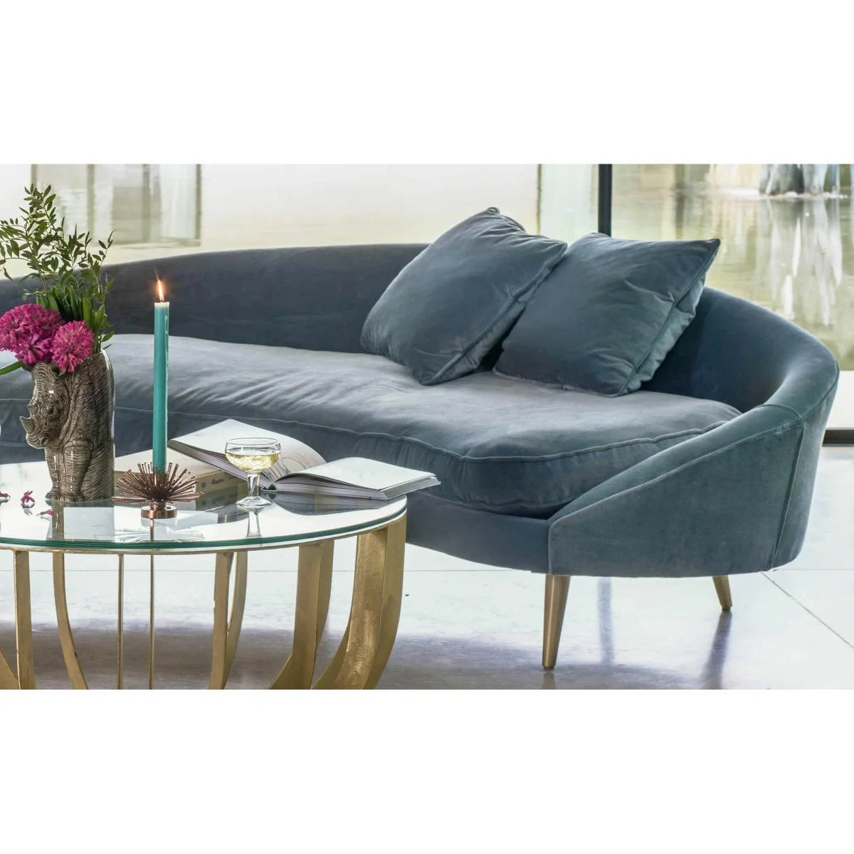 Tiffany Right Hand Facing Sofa - Midnight Stain Guarded Velvet – image 4