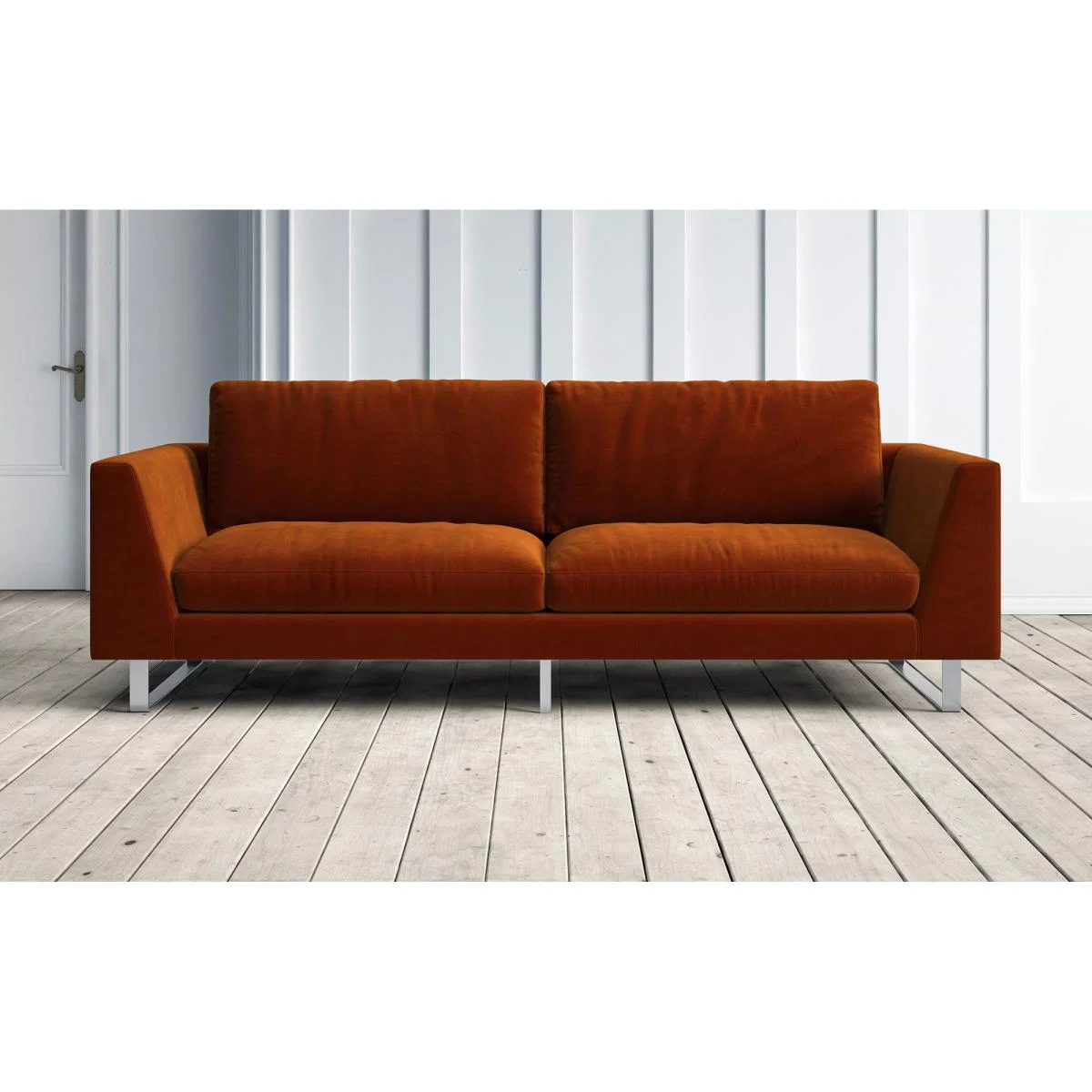 New York 3 Seater Rust Classic Velvet – image 2