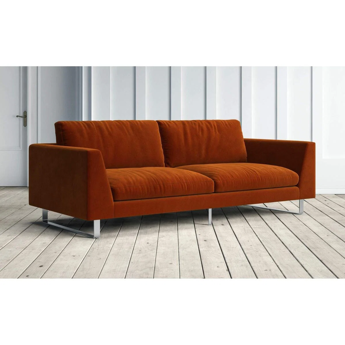 New York 3 Seater Rust Classic Velvet – image 3