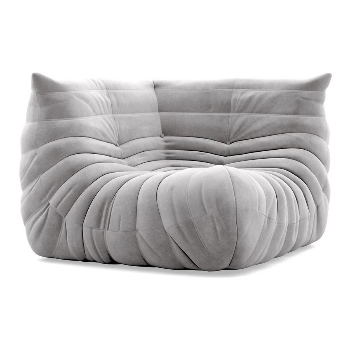Ligne Roset Togo Corner Seat Alcantara Bohemian Blue - Heal's UK Furniture – image 2