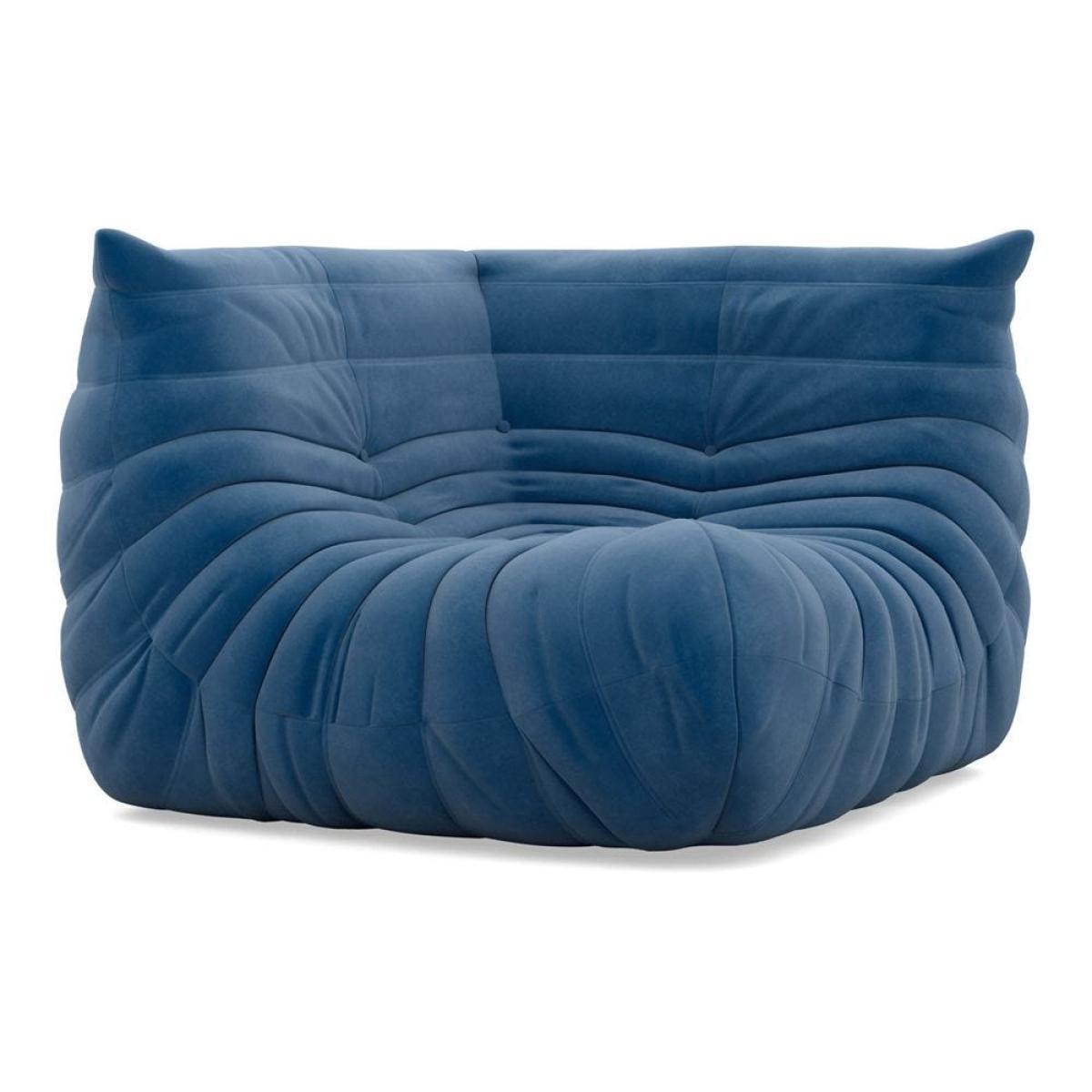 Ligne Roset Togo Corner Seat Alcantara Bohemian Blue - Heal's UK Furniture – image 6