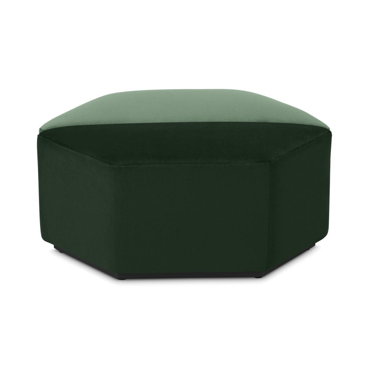 Zazie Modular 2-Part Pouffe, Tonal Green Velvet – image 6