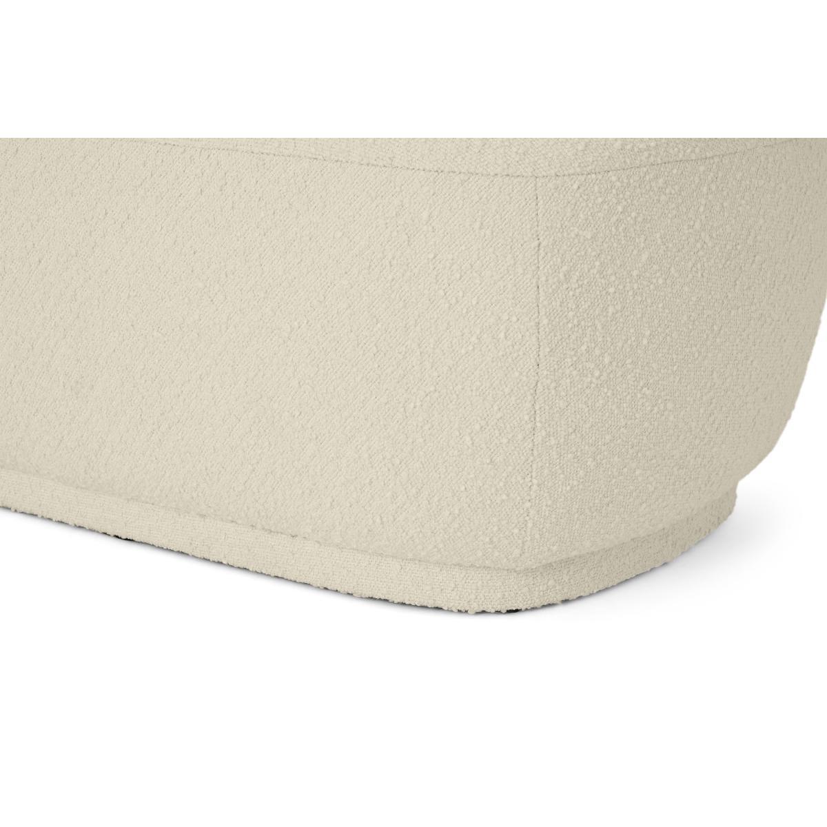 Lavinia Organic Shape Pouffe, Large, Whitewash Boucle – image 6