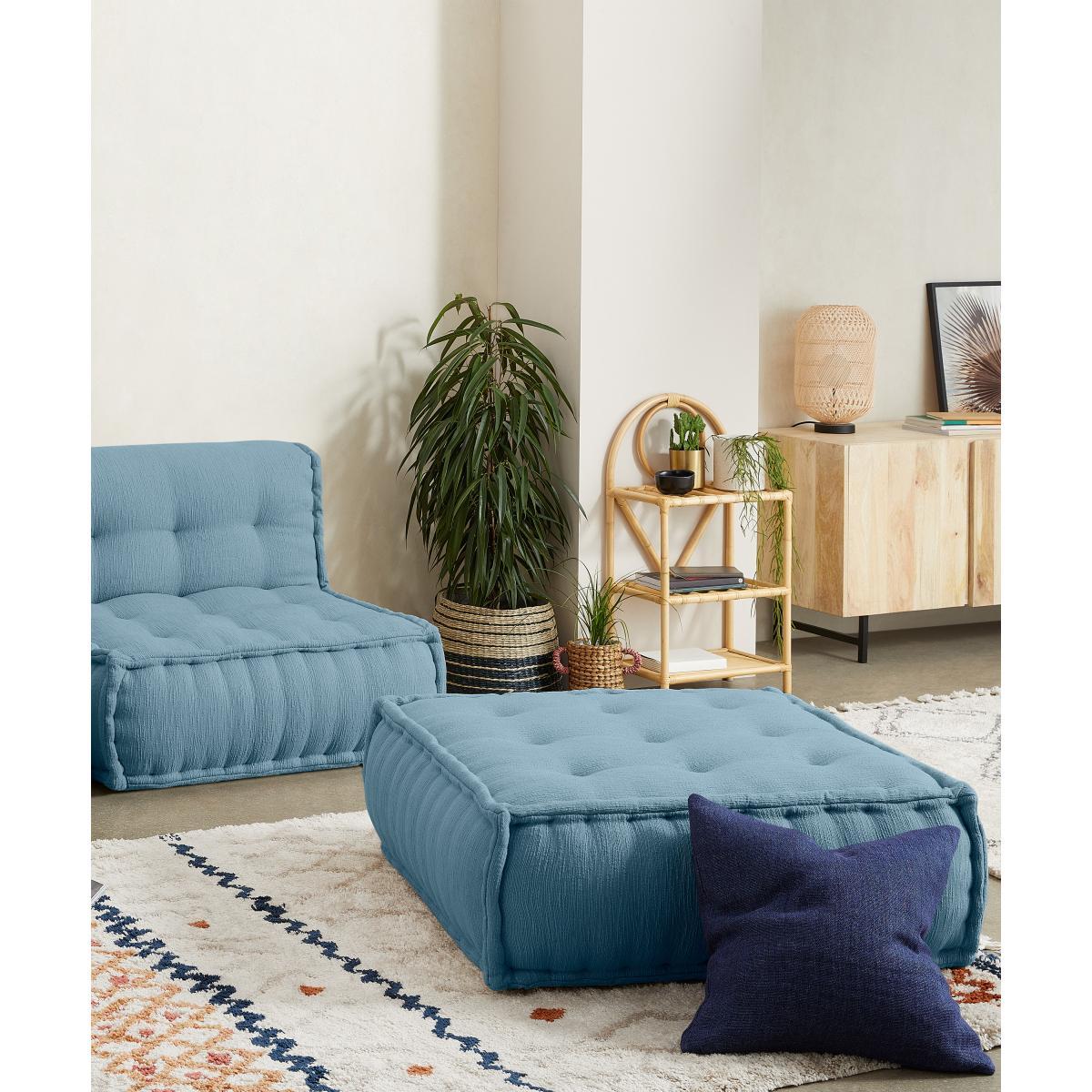 Sully Floor Cushion, Citadel Blue – image 3