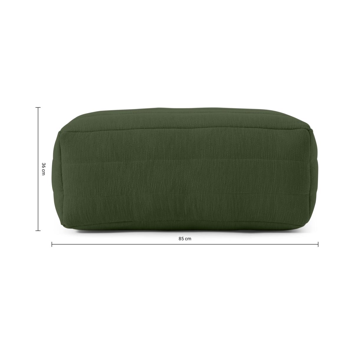 Gus Quilted Modular Floor Cushion, Olive Cotton Slub – image 3