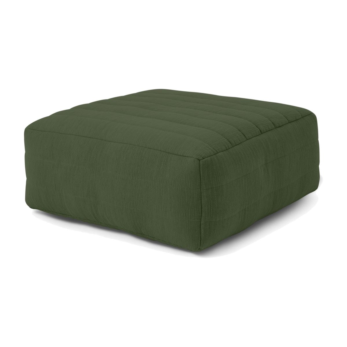 Gus Quilted Modular Floor Cushion, Olive Cotton Slub – image 1