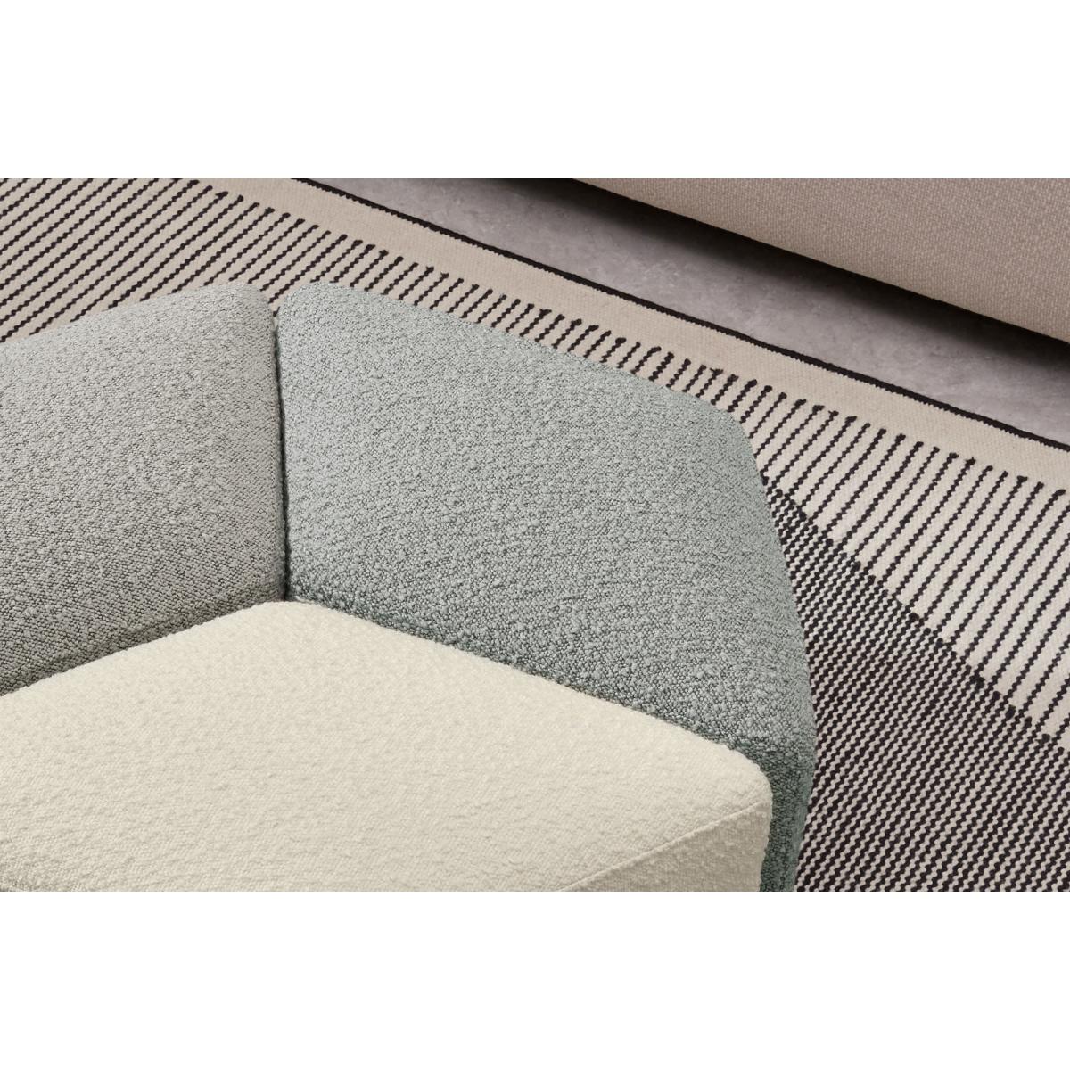 Zazie 3-Part Modular Pouffe, White, Cloud & Marl Boucle – image 5