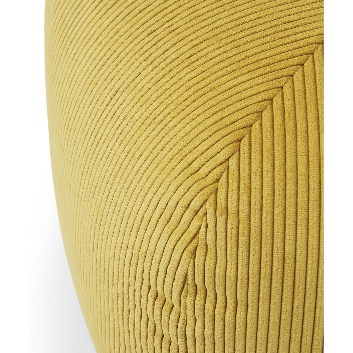 Pebble Pentagon Pouffe, Mustard Yellow Corduroy Velvet – image 5