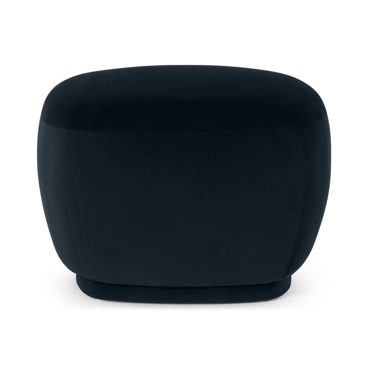 Lavinia Organic Shape Pouffe, Twilight Blue Velvet – image 2