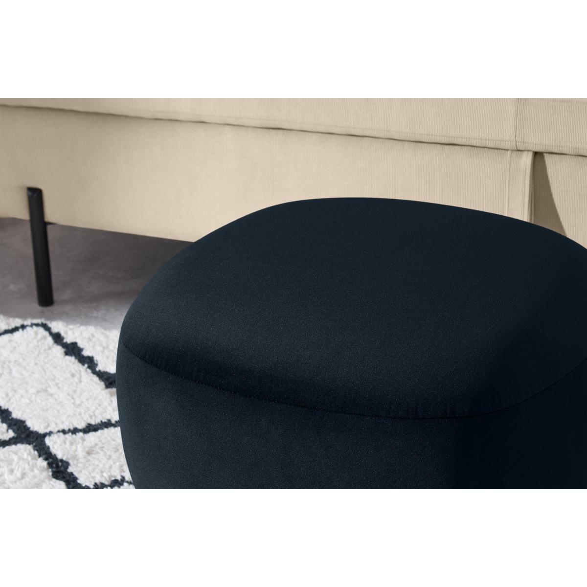 Lavinia Organic Shape Pouffe, Twilight Blue Velvet – image 5