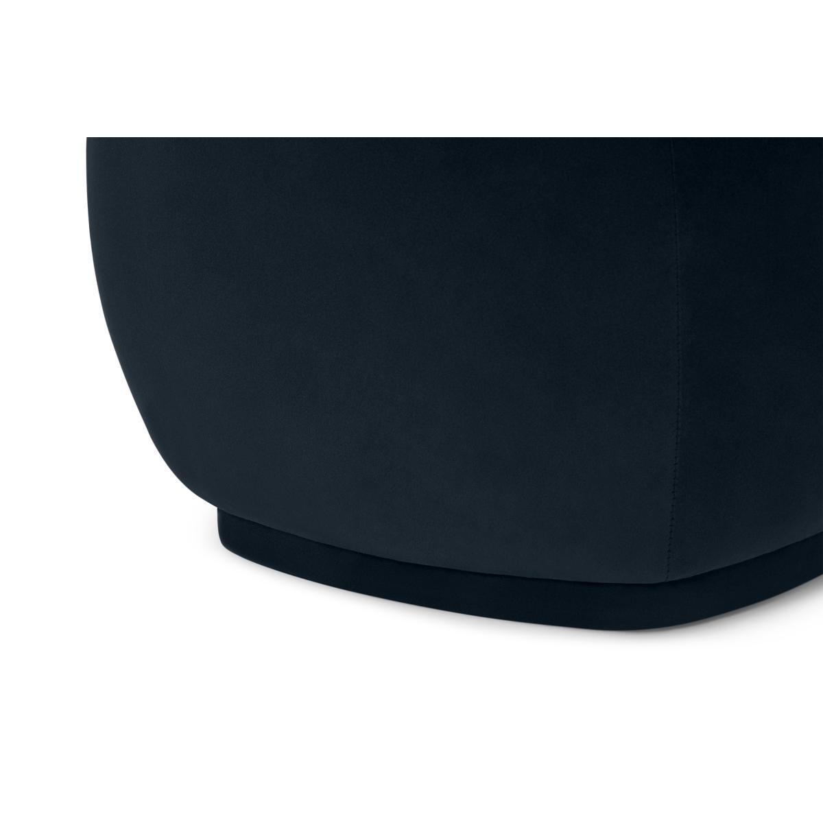 Lavinia Organic Shape Pouffe, Twilight Blue Velvet – image 6