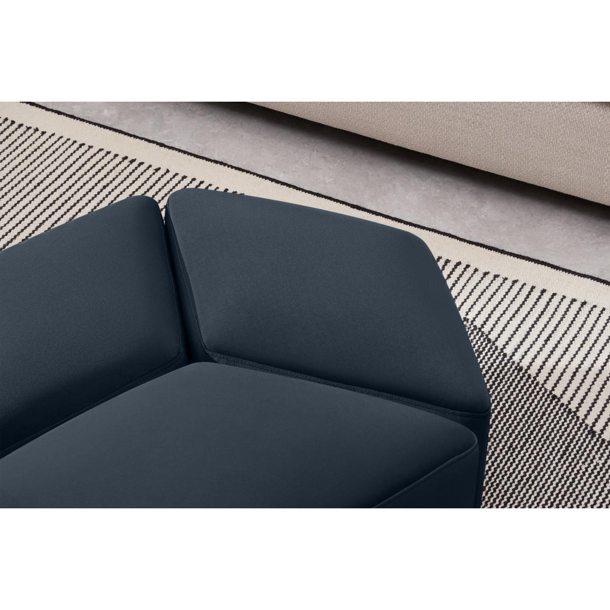 Zazie Modular 3-Part Pouffe, Sapphire Blue Velvet – image 5