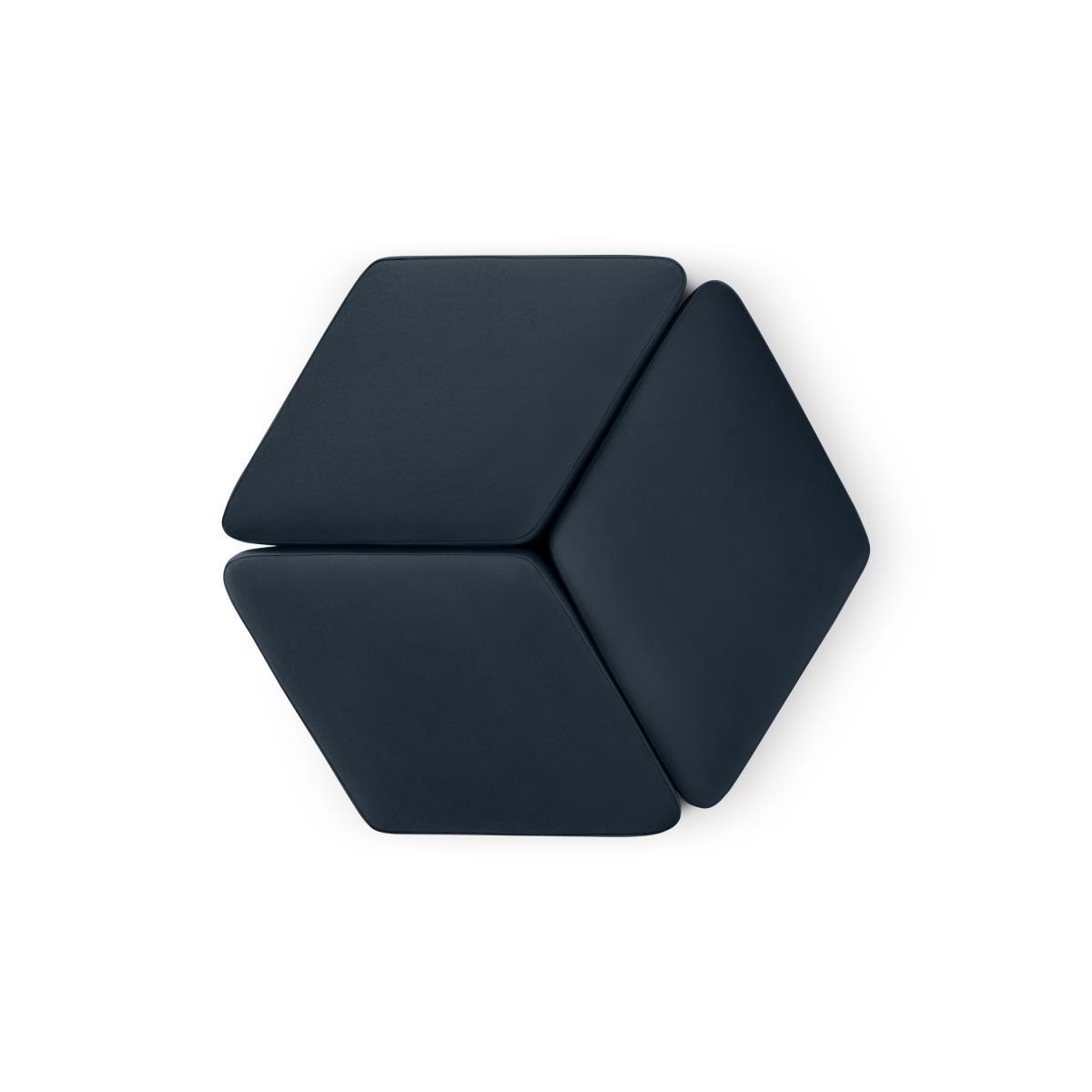 Zazie Modular 3-Part Pouffe, Sapphire Blue Velvet – image 8